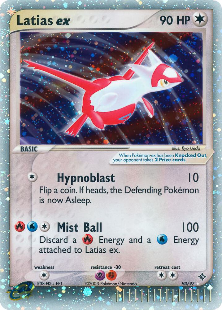 Latias ex - 93/97 - Rare Holo ex (Inglés Foil MP)