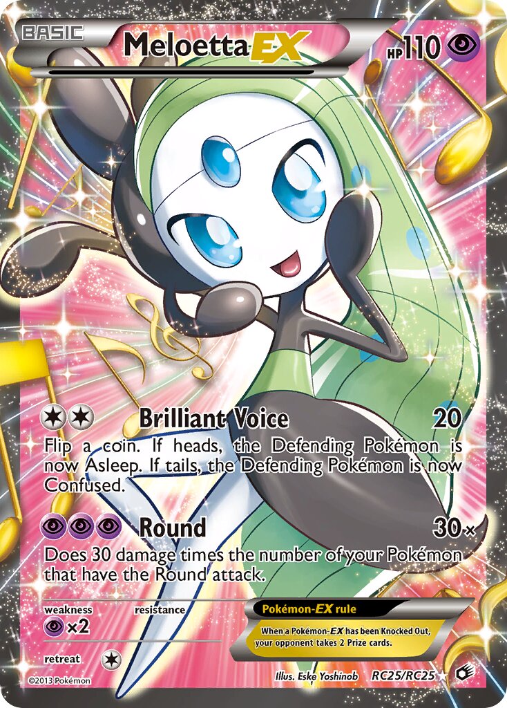 Meloetta-EX - RC25/RC25 - Rare Ultra (Inglés Foil MP)