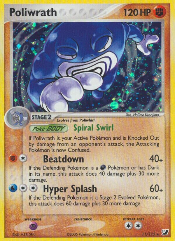 Poliwrath - 11/115 - Rare Holo (Inglés Foil NM)