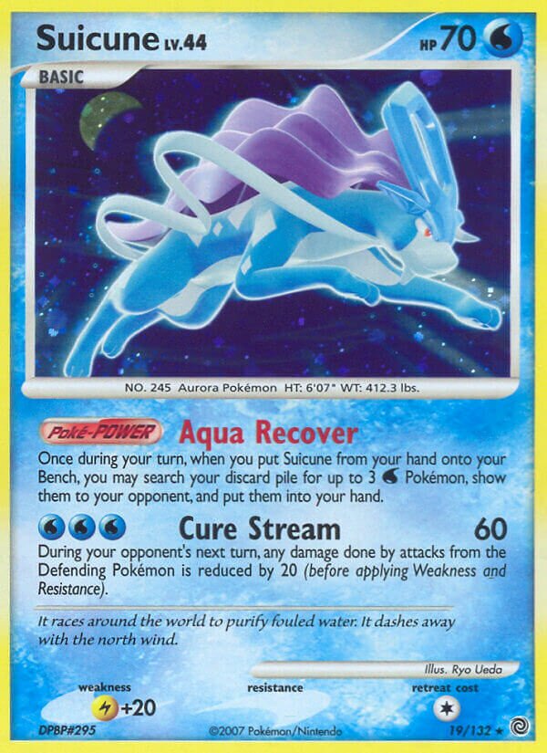 Suicune - 19/132 - Rare Holo (Inglés Foil MP)