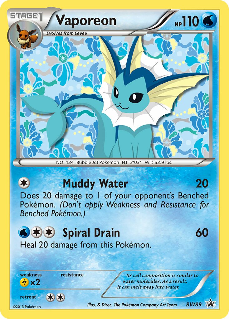 Vaporeon - BW89 - Promo (Inglés Foil MP)
