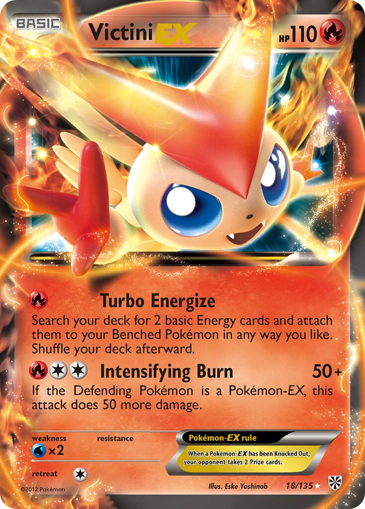 Victini-EX - 18/135 - Rare Holo EX (Inglés Foil MP)