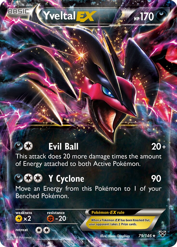 Yveltal-EX - 79/146 - Rare Holo EX (Español Foil LP)