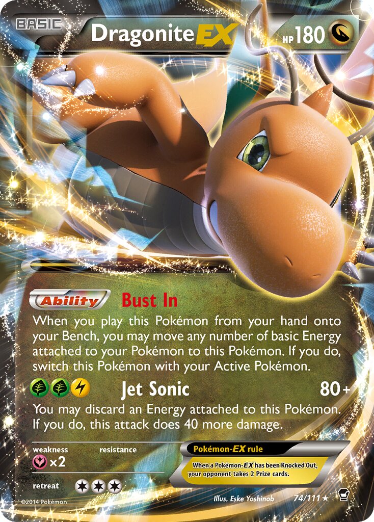 Dragonite-EX - 74/111 - Rare Holo EX (Inglés Foil MP)