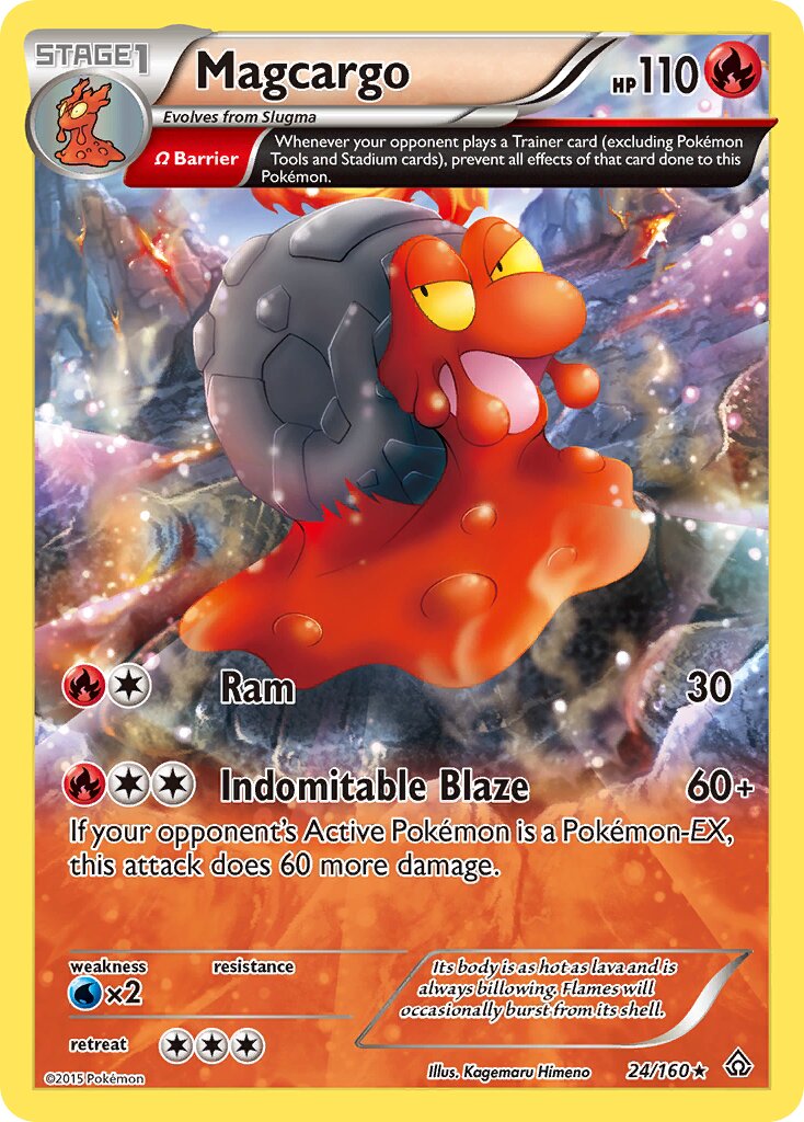 Magcargo - 24/160 - Rare (Inglés NM)