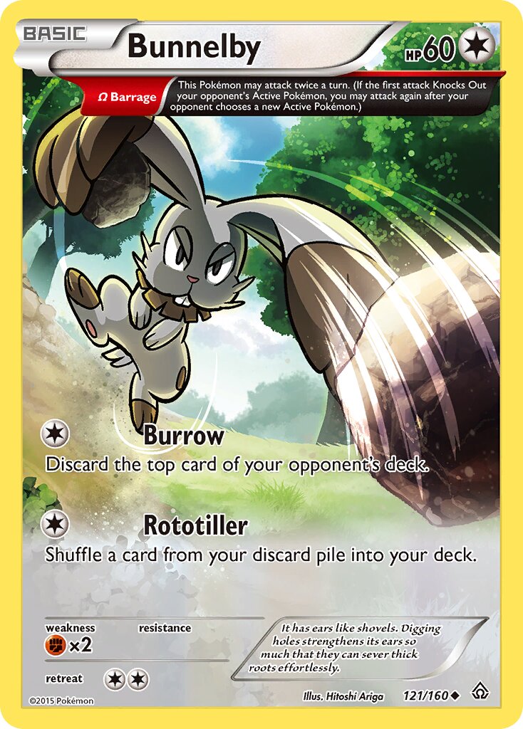 Bunnelby - 121/160 - Uncommon (Inglés NM)