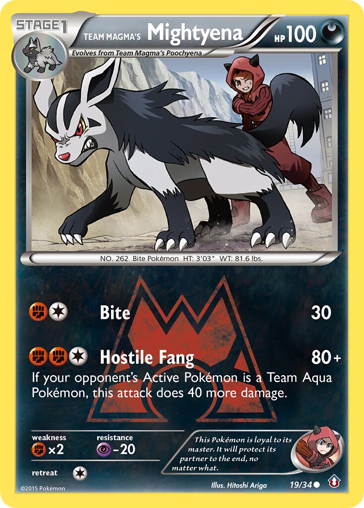 Team Magma's Mightyena - 19/34 - Common (Inglés DMG)
