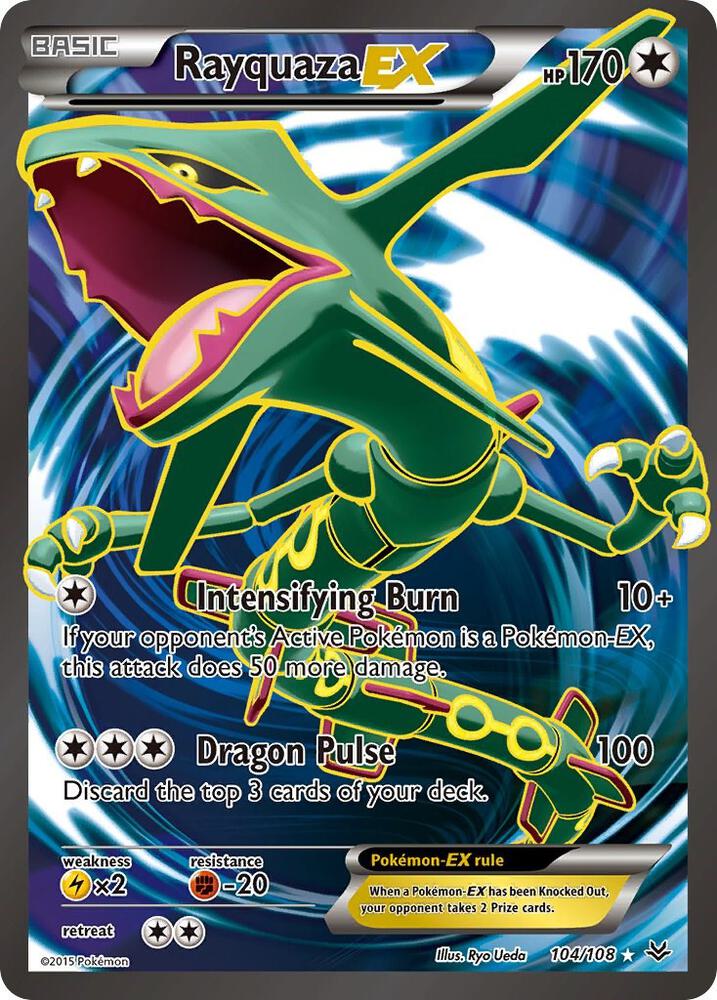 Rayquaza-EX - 104/108 - Rare Ultra (Inglés Foil MP)
