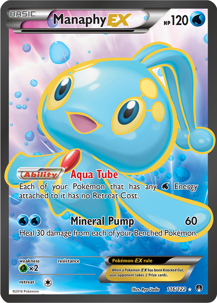 Manaphy EX - 116/122 - Full Art Ultra Rare - LP