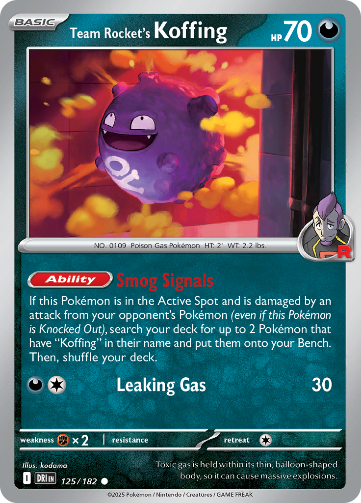 Team Rocket's Koffing - 125/182 - Common