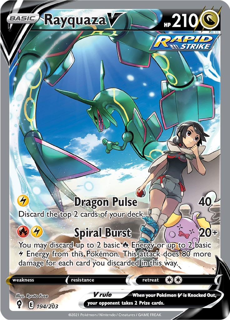 Rayquaza V - 194/203 - Alternate Art Ultra Rare