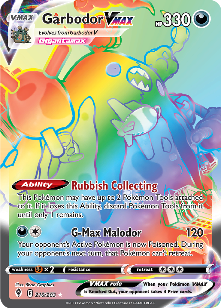 Garbodor VMAX - 216/203 - Hyper Rare