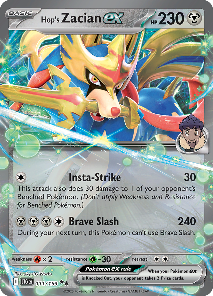 Hop's Zacian ex - 111/159 - Ultra Rare