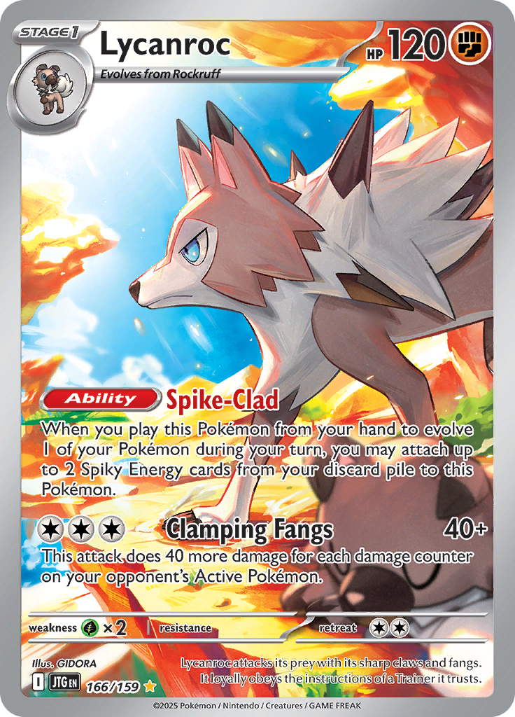 Lycanroc - 166/159 - Illustration Rare (Español)