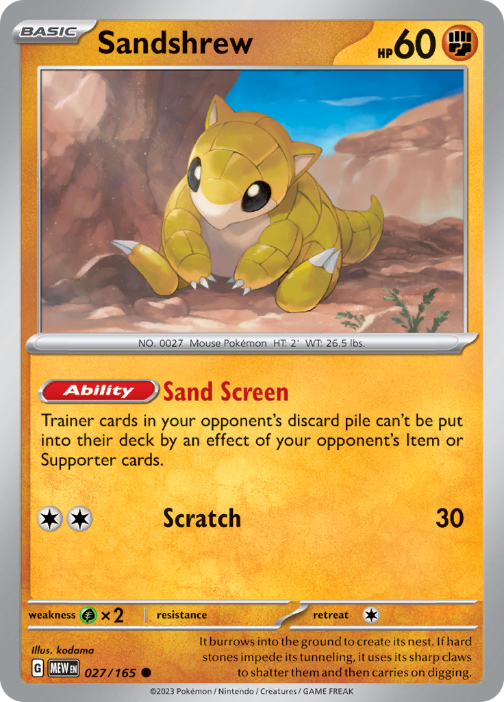 Sandshrew - 027/165 - Common (Español)