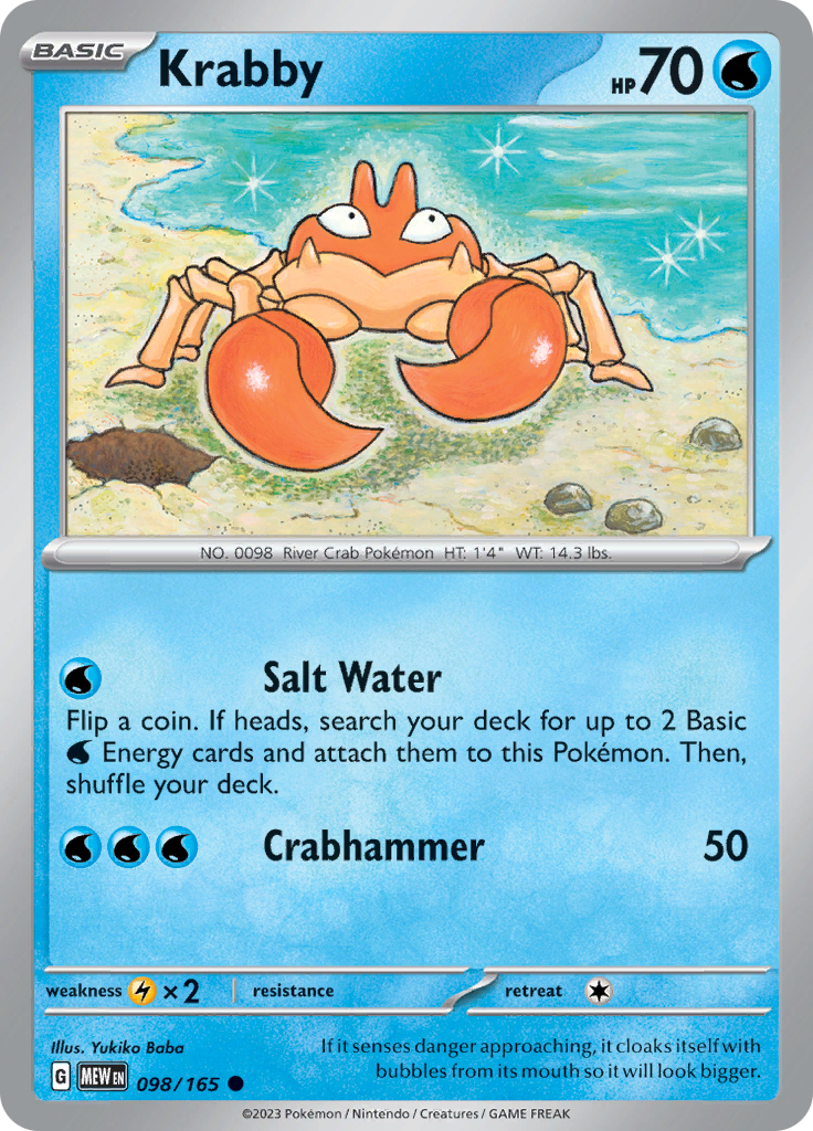 Krabby - 098/165 - Common