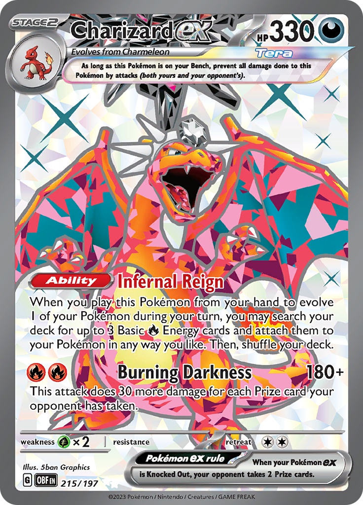 Charizard ex - 215/197 - Full Art Secret Rare (Español)