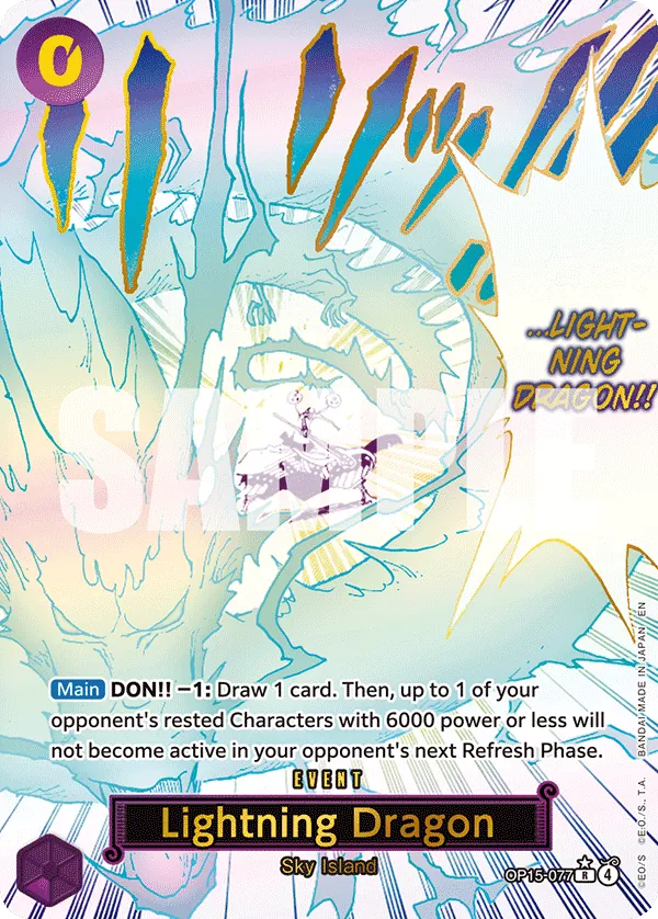 Lightning Dragon - OP15-077 - Alternate Art - OP15-077