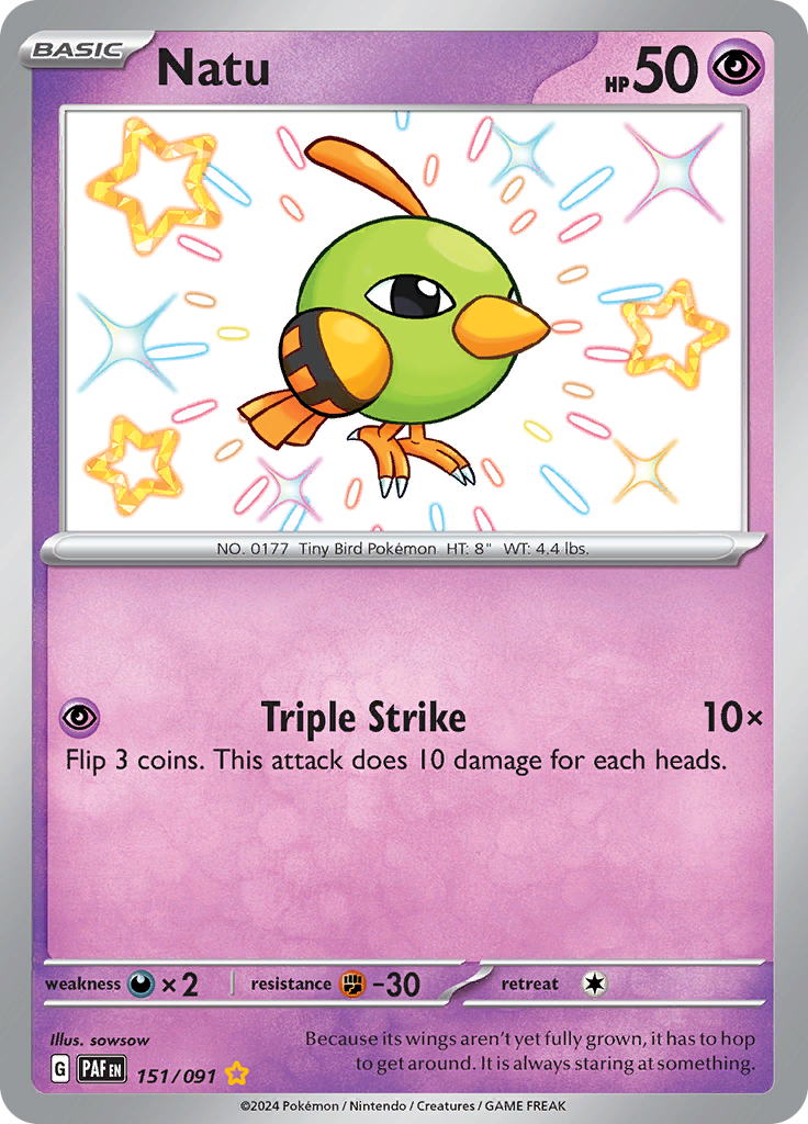 Natu - 151/091 - Shiny Rare