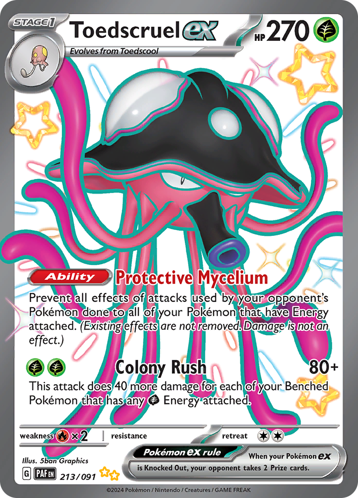 Toedscruel ex - 213/091 - Shiny Ultra Rare