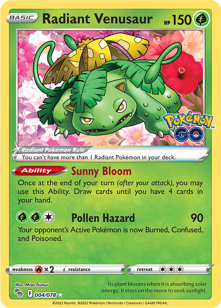 Radiant Venusaur - 004/078 - Radiant Rare (Español)