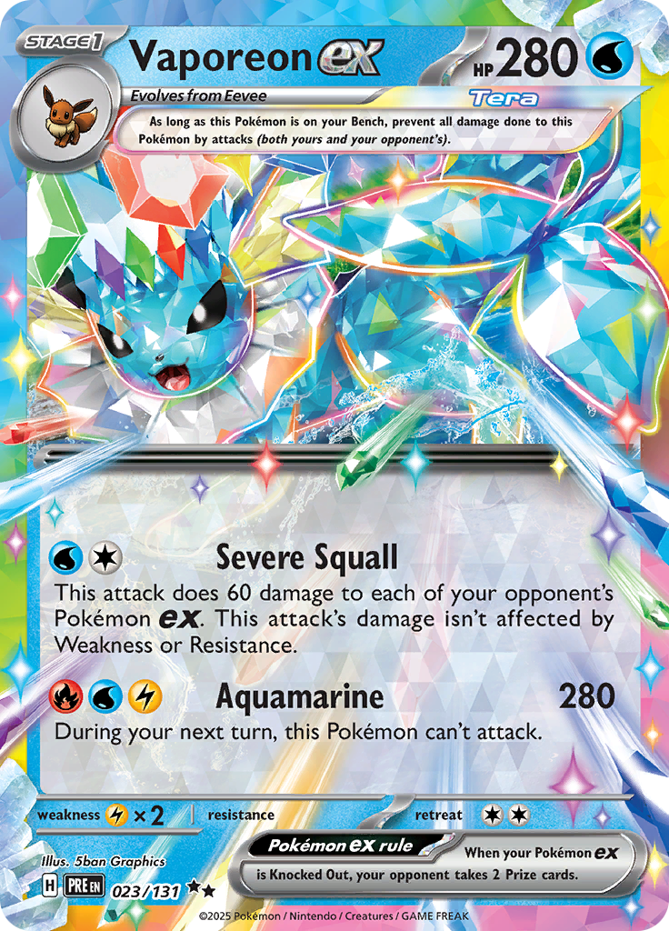 Vaporeon ex - 023/131 - Ultra Rare (Español)