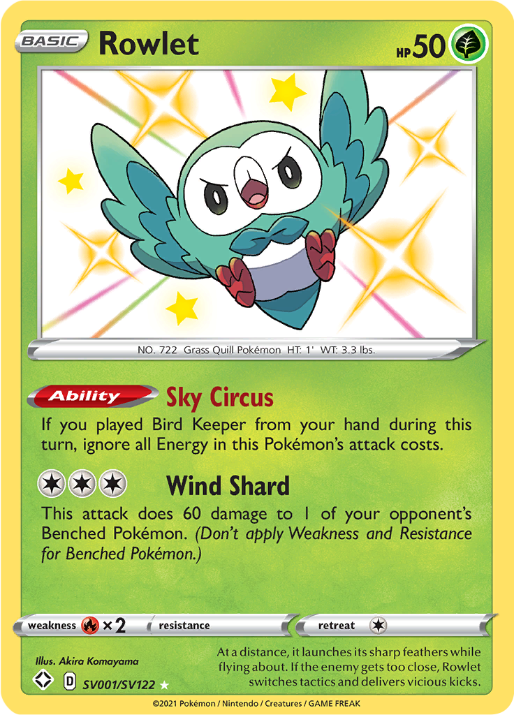 Rowlet - SV1/SV122 - Double Rare
