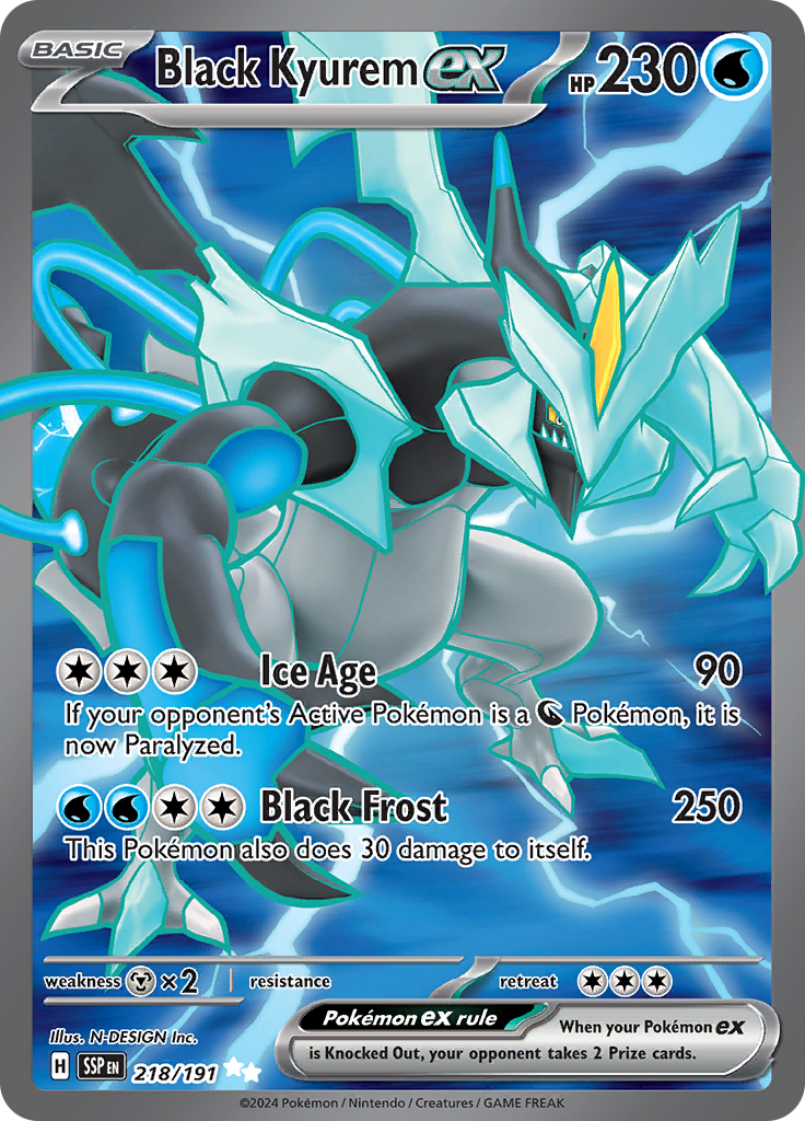 Black Kyurem ex - 218/191 - Full Art Secret Rare