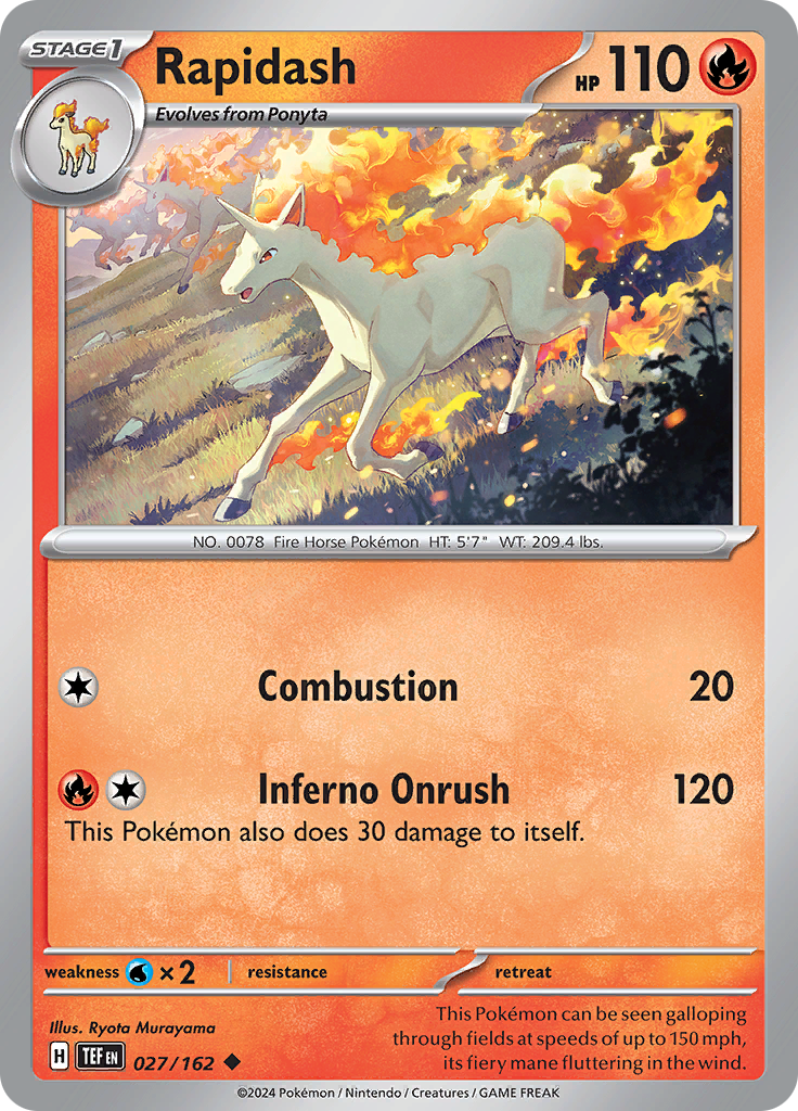 Rapidash - 027/162 - Uncommon (Español)