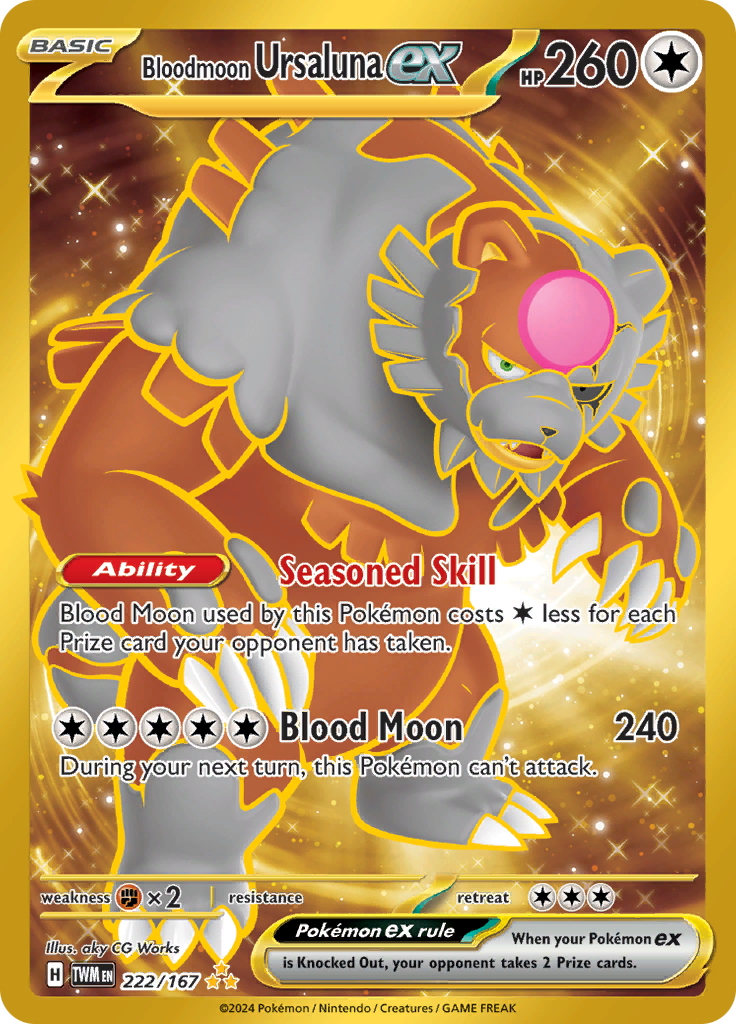 Bloodmoon Ursaluna ex - 222/167 - Gold Secret Rare