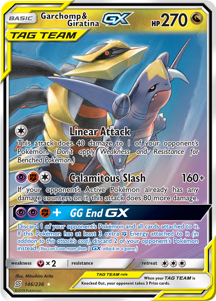 Garchomp & Giratina GX - 146/236 - Ultra Rare