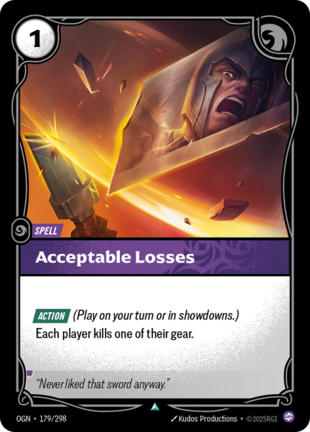 ACCEPTABLE LOSSES - OGN-179/298