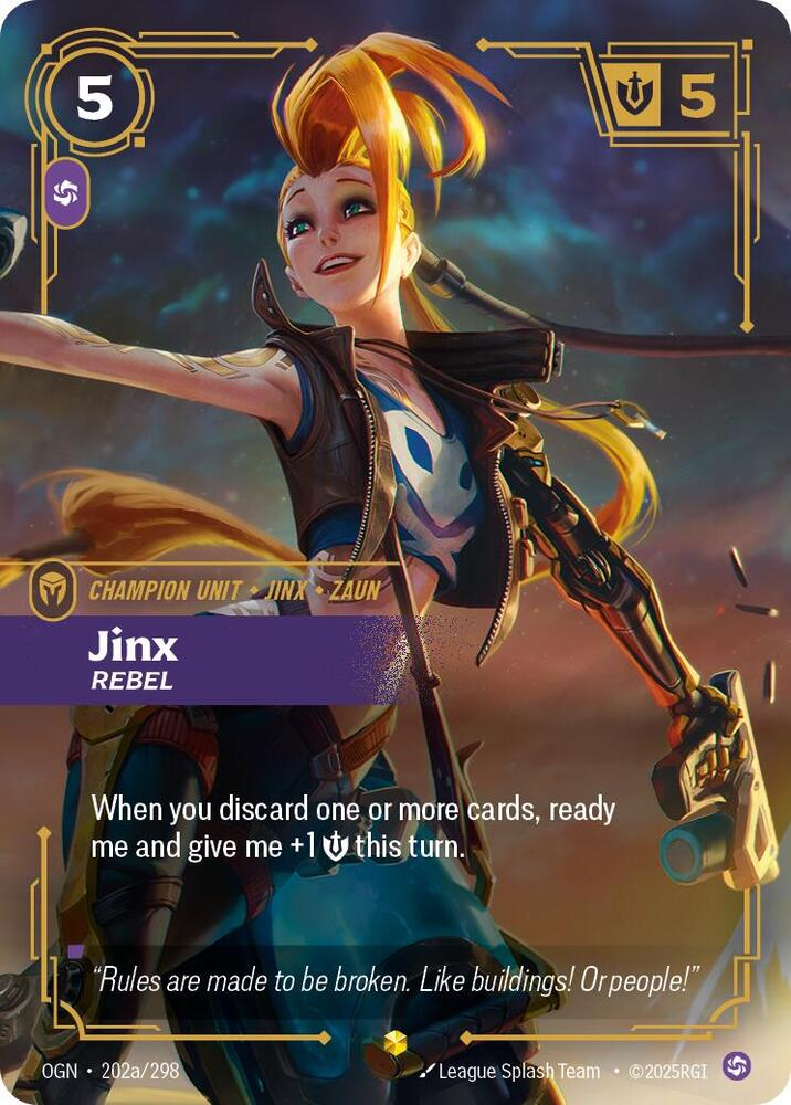 Jinx - Rebel - 202a/298 - Showcase (Inglés Foil NM)