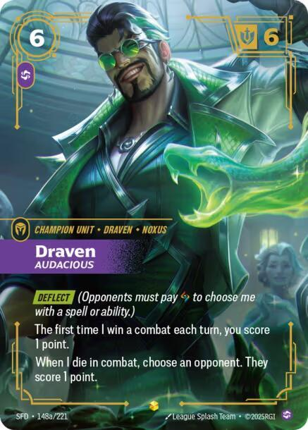 Draven - Audacious - 148a/221 - Showcase (Inglés Foil NM)