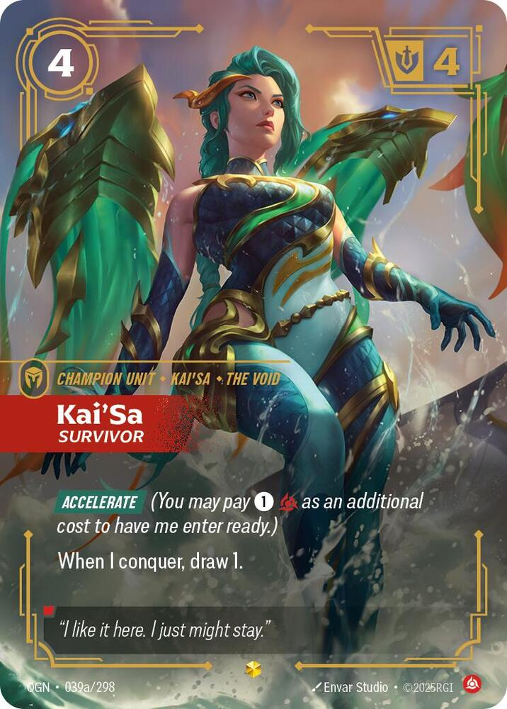 Kai'Sa - Survivor - 039a/298 - Showcase (Inglés Foil NM)