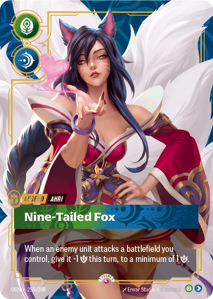 Ahri - Nine-Tailed Fox - 255/298 - Rare (Inglés Foil NM)