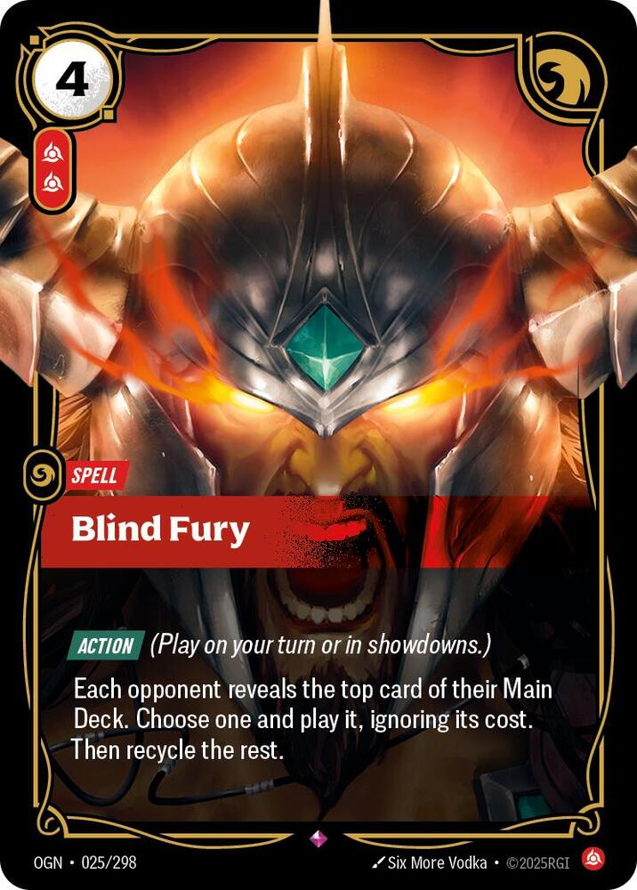 Blind Fury - 025/298 - Rare (Inglés Foil NM)