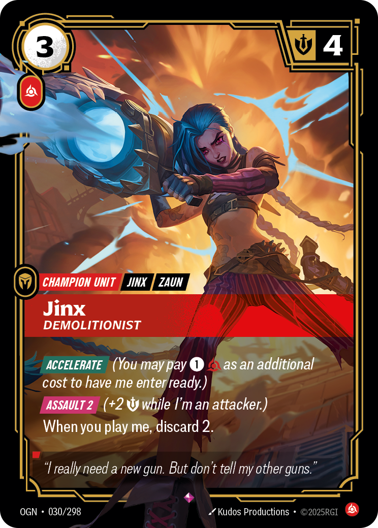 Jinx - Demolitionist - 030/298 - Rare (Inglés Foil NM)