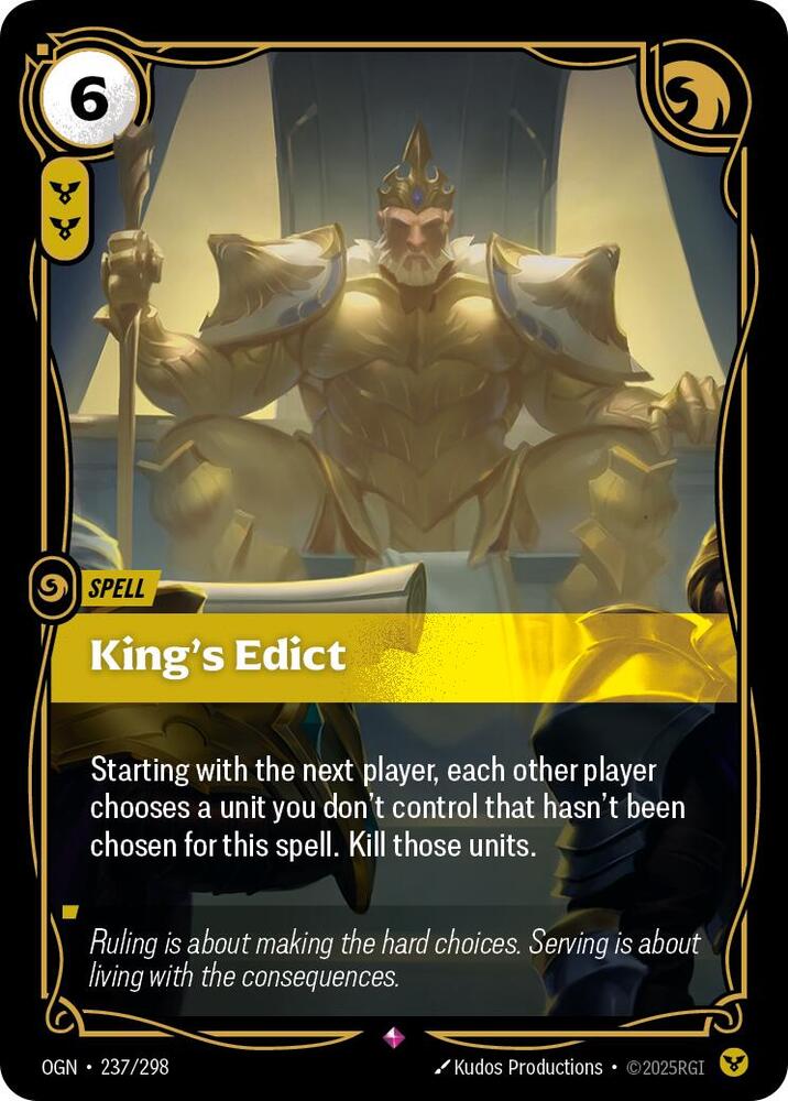 King's Edict - 237/298 - Rare (Inglés Foil NM)