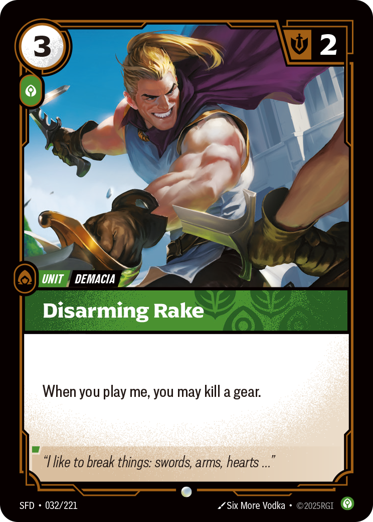 Disarming Rake - 032/221 - Common (Inglés Foil NM)
