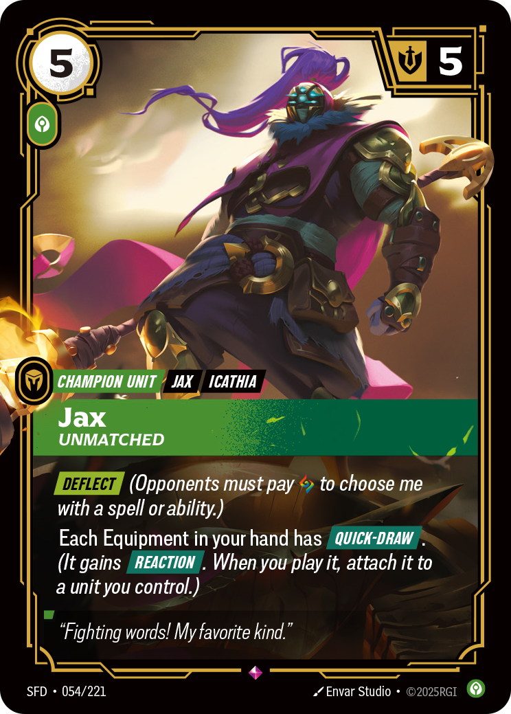 Jax - Unmatched - 054/221 - Rare (Inglés Foil NM)