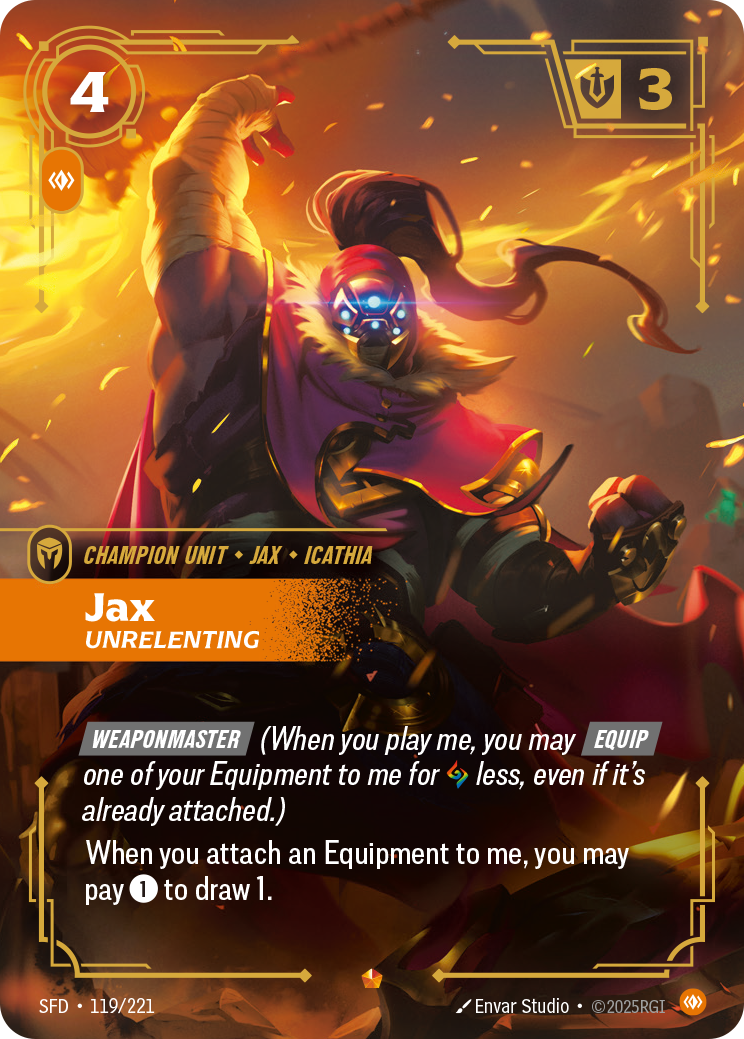 Jax - Unrelenting - 119/221 - Epic (Inglés Foil NM)