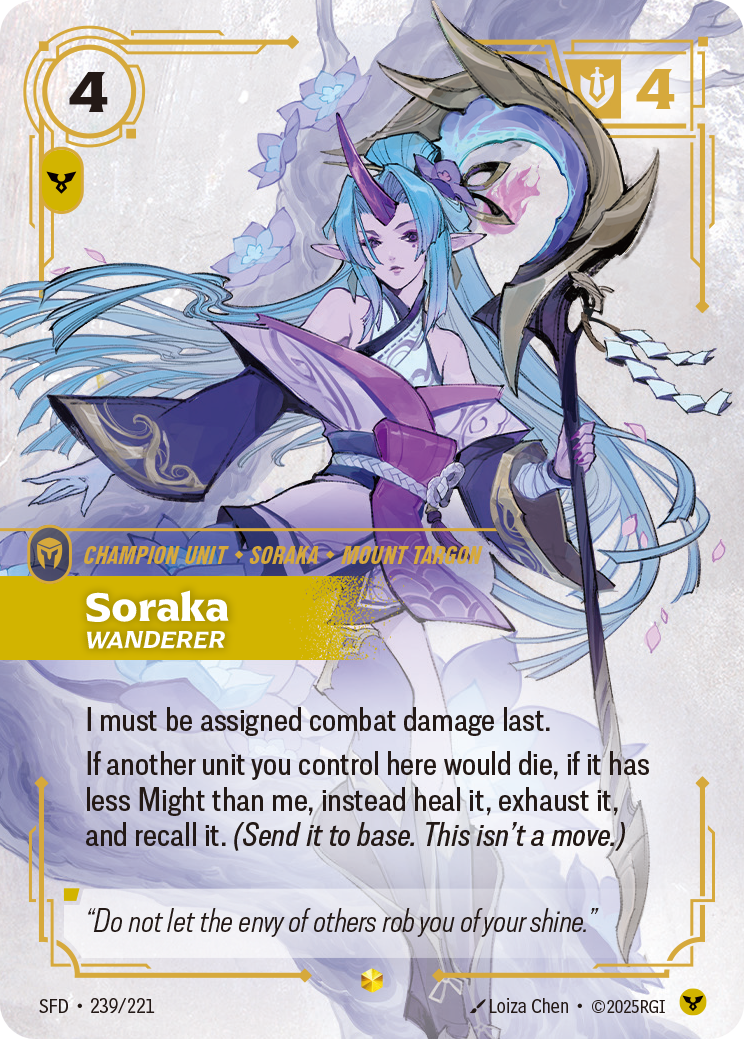 Soraka - Wanderer - 239/221 - Showcase (Inglés Foil NM)