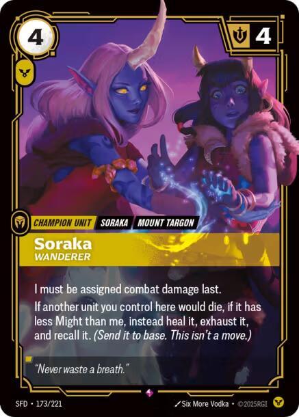 Soraka - Wanderer - 173/221 - Rare (Inglés Foil NM)