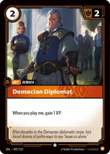 Demacian Diplomat - 092/219 - Common (Inglés NM)