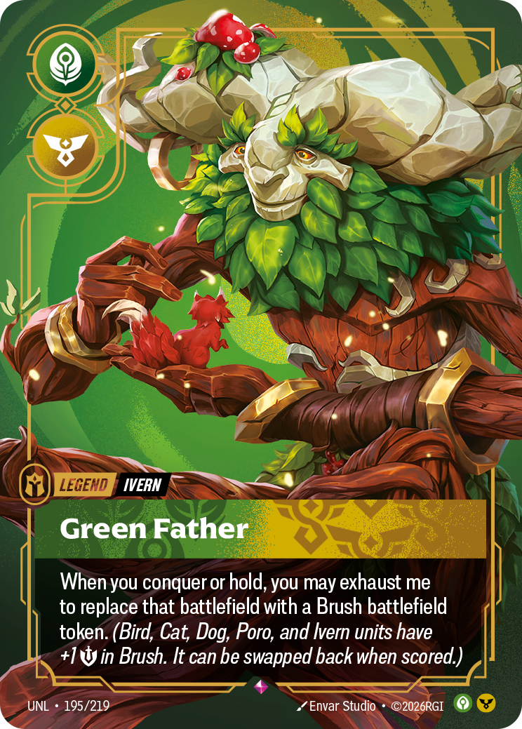 Ivern - Green Father - 195/219 - Rare (Inglés Foil NM)
