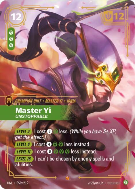 Master Yi - Unstoppable - 059/219 - Epic (Inglés Foil NM)
