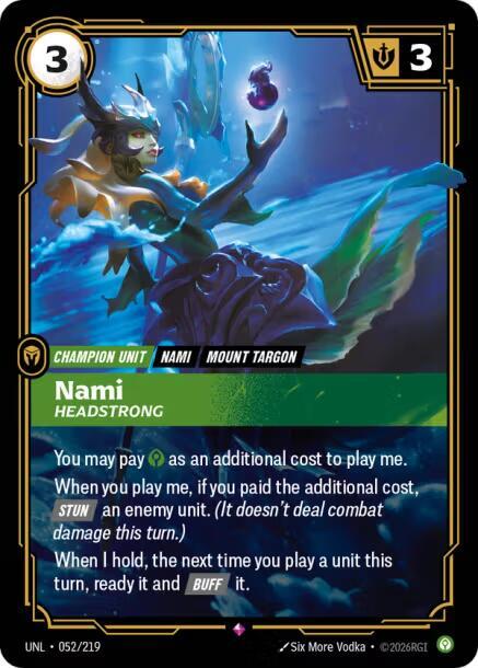 Nami - Headstrong - 052/219 - Rare (Inglés Foil NM)