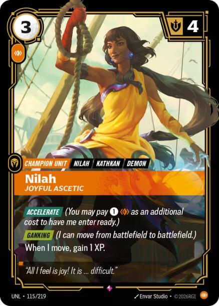 Nilah - Joyful Ascetic - 115/219 - Rare (Inglés Foil NM)