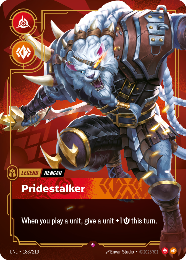 Rengar - Pridestalker - 183/219 - Rare (Inglés Foil NM)